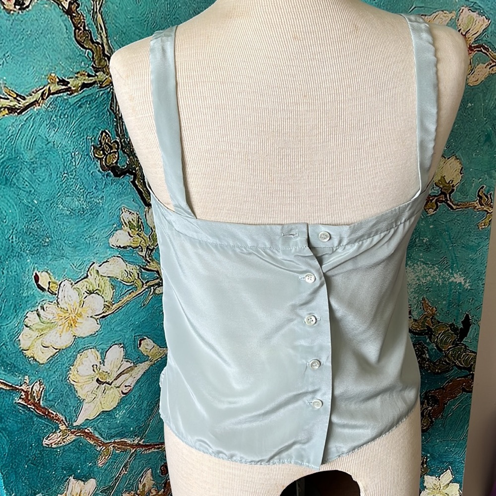 Vintage Camisole Blouse Sleeveless Label Reads Size 12 - Picture 4 of 14
